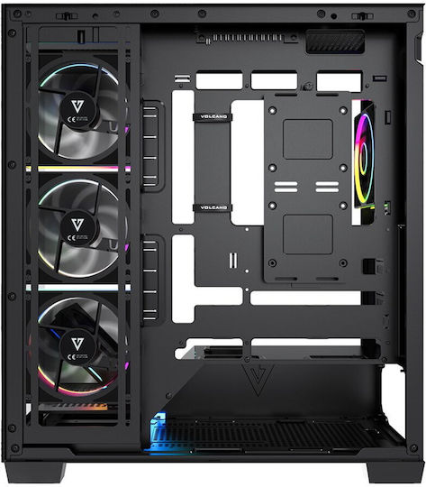 Modecom Volcano Stellar Plus ARGB Gaming Midi Tower Κουτί Υπολογιστή με Πλαϊνό Παράθυρο Μαύρο