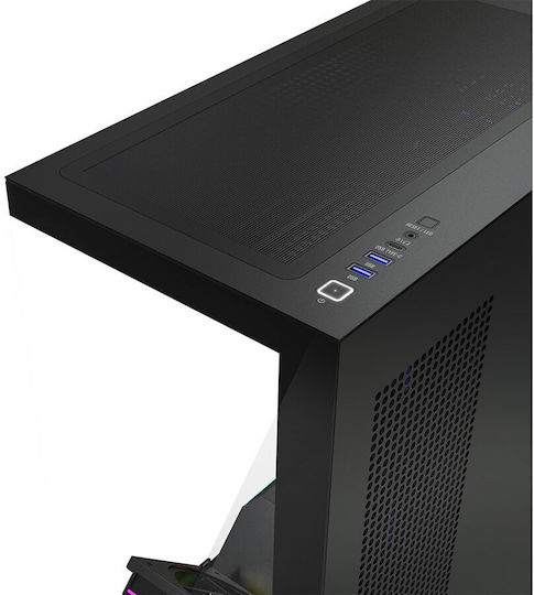 Modecom Volcano Stellar Plus ARGB Gaming Midi Tower Κουτί Υπολογιστή με Πλαϊνό Παράθυρο Μαύρο