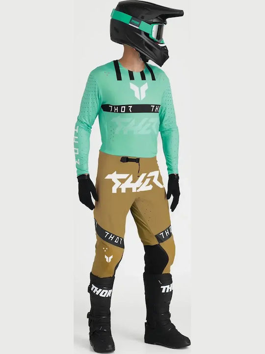 Thor Launchmode Summertime Men's Motocross Riding Gloves Black