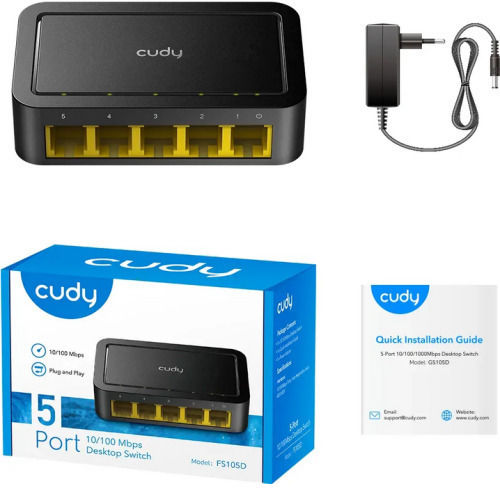 Cudy FS105 v1 Unmanaged L2 Switch με 5 Θύρες Ethernet