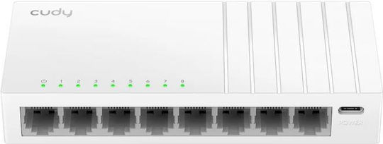 Cudy GS108D v1 Unverwaltet L2 Switch mit 8 Ports Gigabit (1Gbps) Ethernet