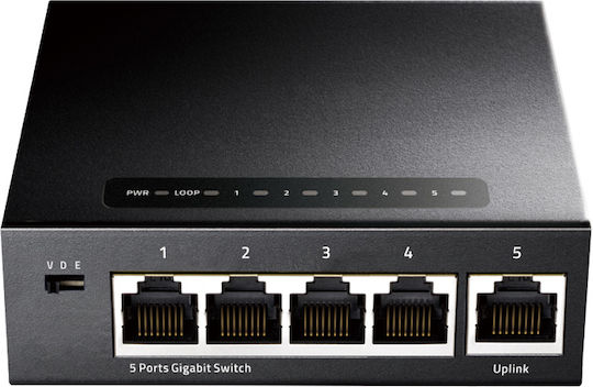 Cudy GS105D v1 Unmanaged L2 Switch με 5 Θύρες Gigabit (1Gbps) Ethernet