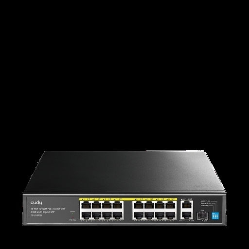 Cudy FS1018PS1 v3 Unmanaged L2 PoE+ Switch με 16 Θύρες Ethernet και 1 SFP Θύρα