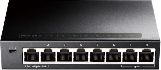 Cudy GS108 v4 Unverwaltet L2 Switch mit 8 Ports Gigabit (1Gbps) Ethernet