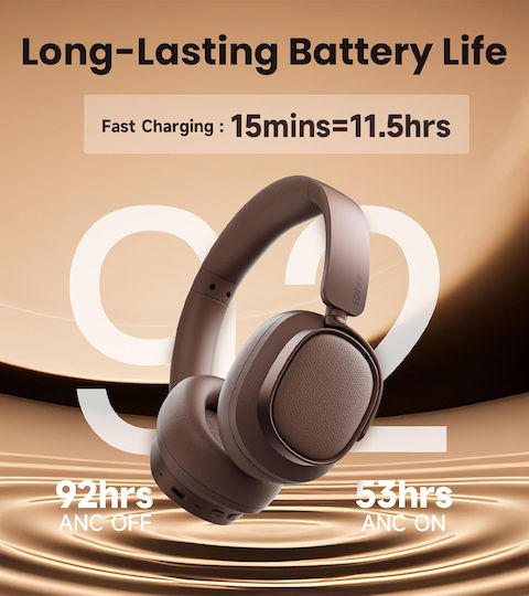 Edifier ES850NB Wireless / Wired Over Ear Headphones with 92 hours of Operation and Quick Charge Brown