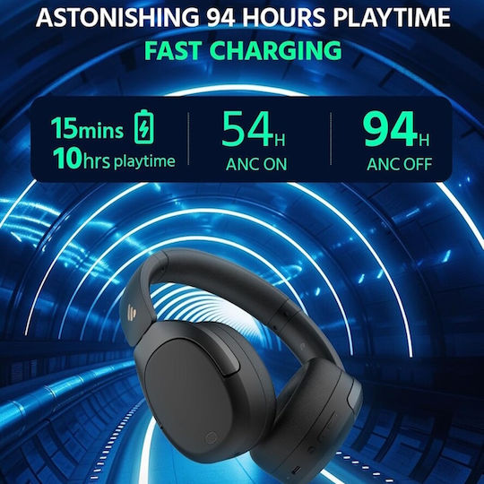 Edifier W830NB Hybrid Wireless / Wired Over Ear Headphones with 94 Hours Playing Time and Quick Charge White