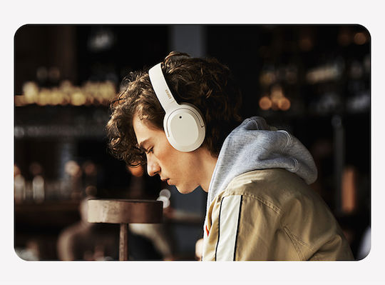 Edifier W820NB Plus Wireless / Wired Over Ear Headphones with 49 Hours Playing Time and Quick Charge Ivory
