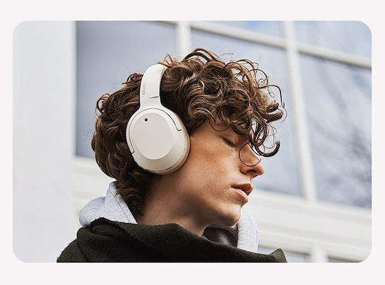 Edifier W820NB Plus Wireless / Wired Over Ear Headphones with 49 Hours Playing Time and Quick Charge Ivory