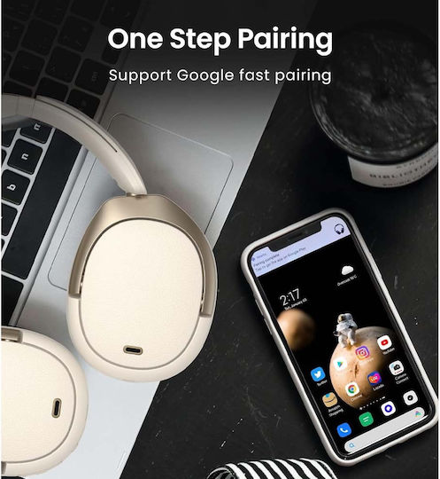 Edifier WH950NB Wireless / Wired Over Ear Headphones with 7 hours of Operation and Quick Charge Ivory