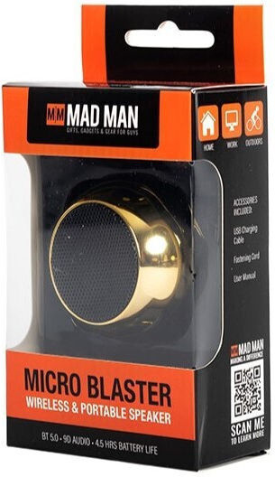 Micro Blaster Bluetooth Speaker with Battery Life up to 45 hours Gold