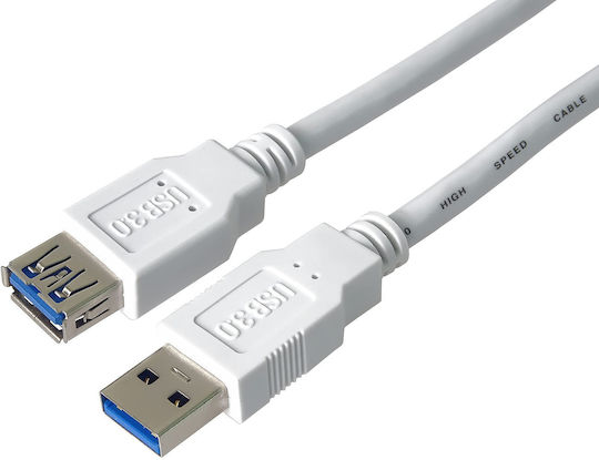 PremiumCord USB 2.0 Cablu USB-A - USB-A female Alb 1m ku3paa1w