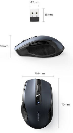 Ugreen MU006 90855 Безжичен Мишка Черен