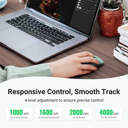 Ugreen MU001 Ασύρματο Ποντίκι Πράσινο