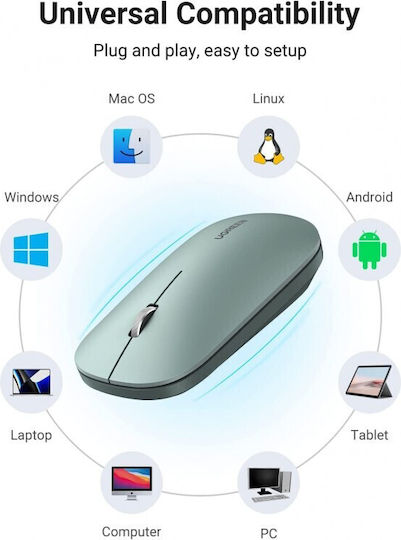 Ugreen MU001 Ασύρματο Ποντίκι Πράσινο