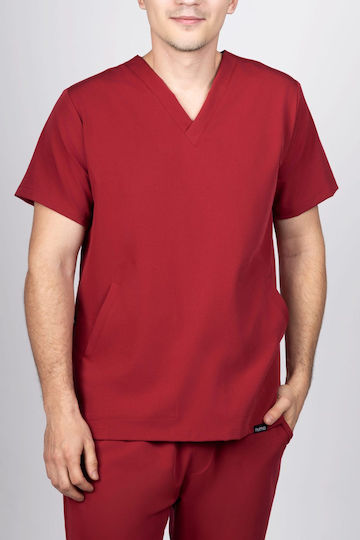 Numascrubs Ανδρική Ιατρική Μπλούζα Μπορντό