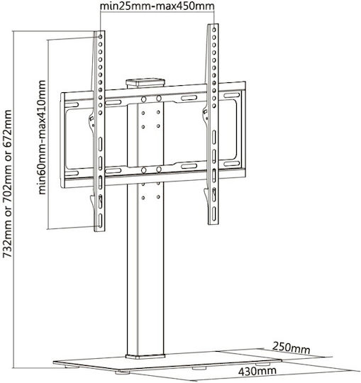 Audizio TTTS40 Επιτραπέζια έως 55" και 30kg