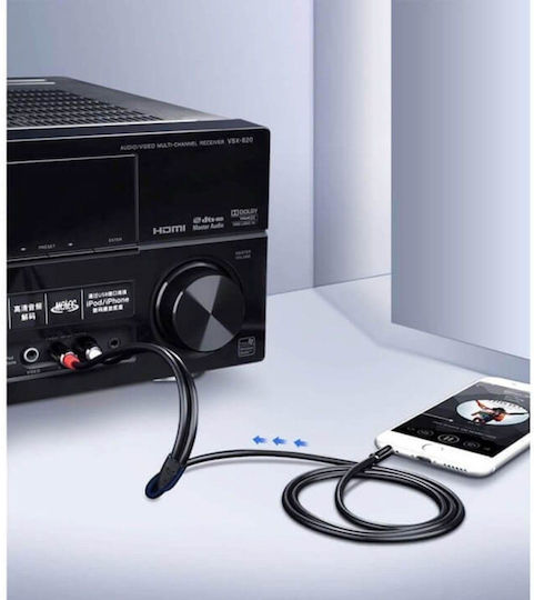 Ugreen Καλώδιο Ήχου 3.5mm male - RCA male Μαύρο 5m με Επίχρυσους Ακροδέκτες 10591
