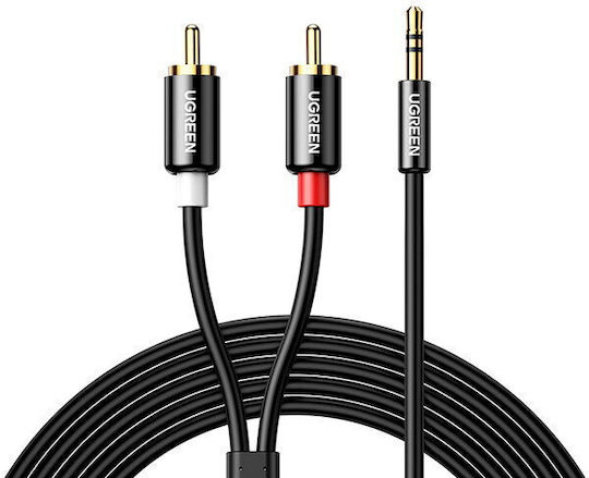 Ugreen Καλώδιο Ήχου 3.5mm male - RCA male Μαύρο 1.5m 10583