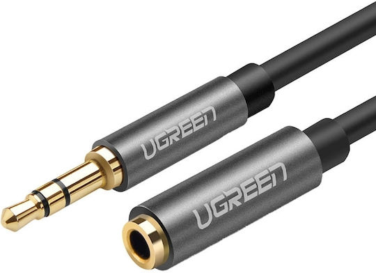 Ugreen 3.5mm Jack Cable 3.5mm Male - 3.5mm Female Black 2m With Gold Plated Terminals 10594