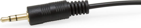Equip Audio Cable 3.5mm Male - 3.5mm Male Black 2.5m with Gold Plated Terminals