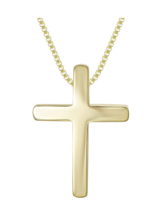 Kiriakos Gofas Men's 14K Gold Double Sided Cross Without Chain