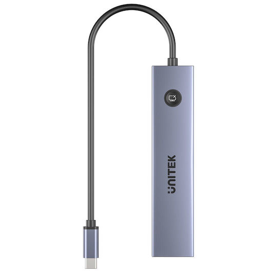 Unitek USB-C Docking Station με HDMI 4K PD Ασημί (H1124AGY01)