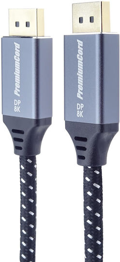PremiumCord Cable DisplayPort male - DisplayPort male 2m Μαύρο (kport10-02)