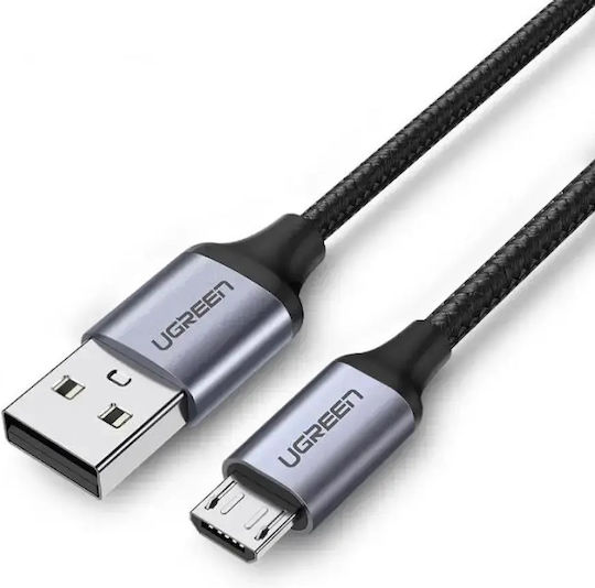 Ugreen Us290 1m Regular USB 2.0 to micro USB Cable Gray (60146)