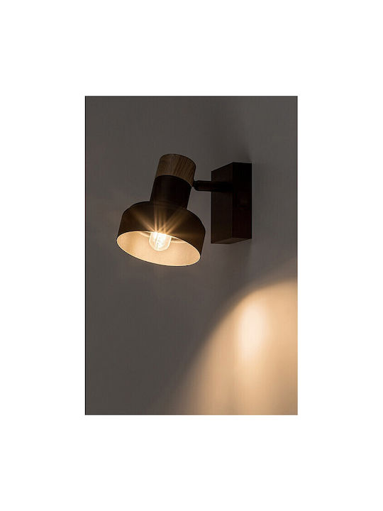 Rabalux Single Ceiling & Wall Spot with E14 Lamp Adapter in Black Color