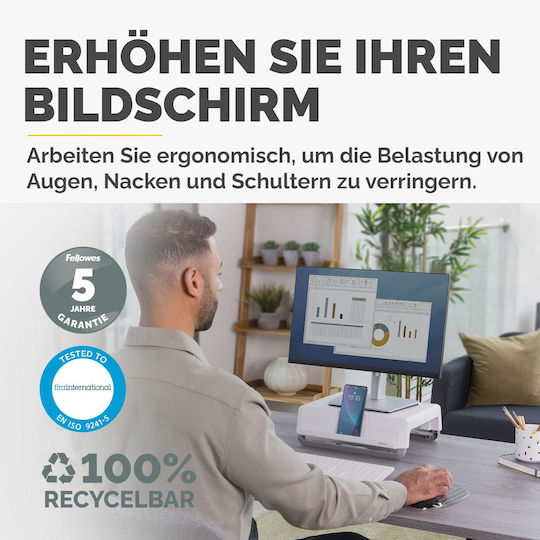 Fellowes Schreibtisch Ständer Bildschirm Weiß