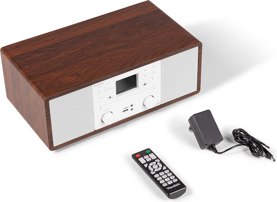 Audizio Ηχοσύστημα 2.0 Avola 102.293 με CD Player και Bluetooth Ασημί