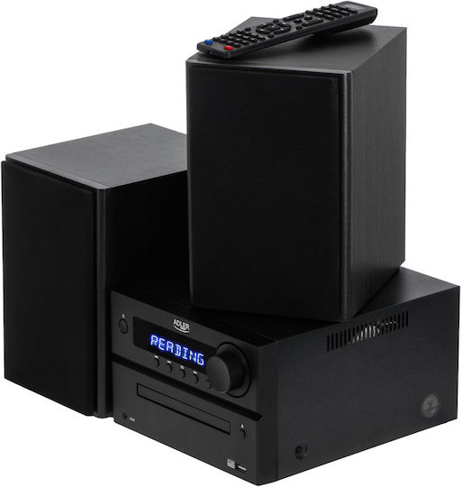 Adler Ηχοσύστημα 2.0 AD1917 AD 1917 50W με CD Player και Bluetooth Μαύρο
