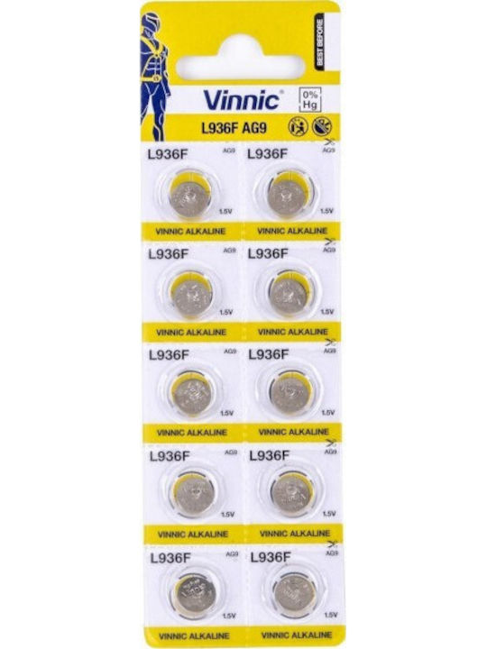 Vinnic AG9/L936F Alkaline Watch Battery LR45 1.5V 1pcs