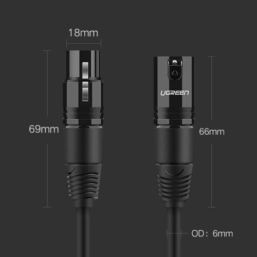 Ugreen Av130 XLR female / XLR male to XLR female 2m Cable (20710)