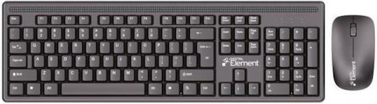 Element KB-255WMS v2.0 Ασύρματο Σετ Πληκτρολόγιο & Ποντίκι International English