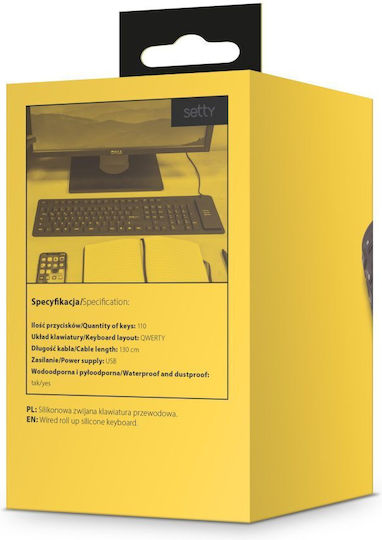 Setty Silicone Πληκτρολόγιο Αγγλικό US