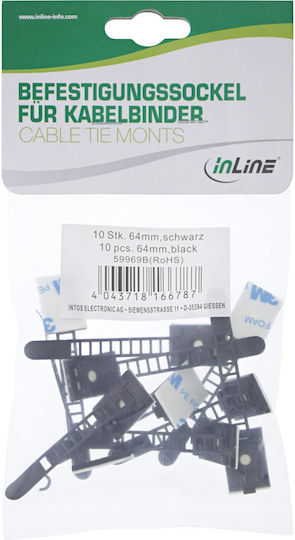 InLine Plastic Cable Ties in Black Colour 10 pcs 59969B