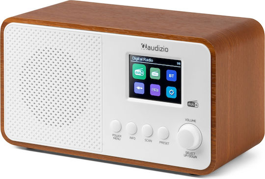 Audizio Avio Επιτραπέζιο Ραδιόφωνο Ρεύματος DAB+ με Bluetooth και USB Λευκό
