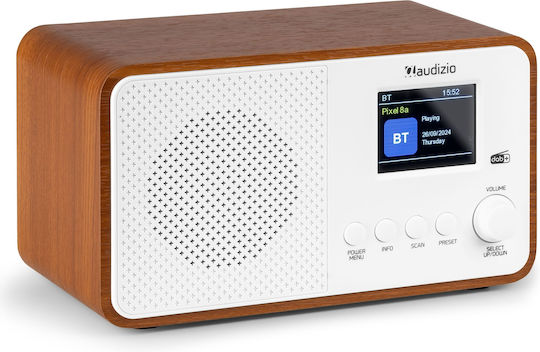 Audizio Avio Επιτραπέζιο Ραδιόφωνο Ρεύματος DAB+ με Bluetooth και USB Λευκό