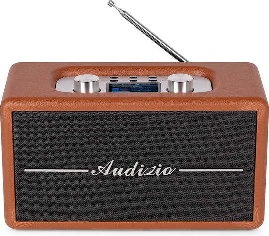 Audizio TUNE60 Retro Επιτραπέζιο Ραδιόφωνο Μπαταρίας DAB+ με Bluetooth και USB Καφέ