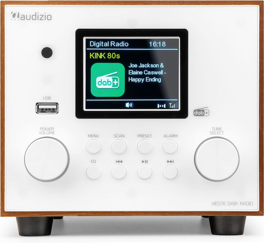 Audizio Vieste Επιτραπέζιο Ραδιόφωνο Ρεύματος DAB+ με Bluetooth και USB Λευκό