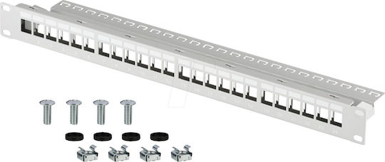 EFB Κάλυμμα Πάνελ για Rack 1U 19" 24 Θυρών Γκρι