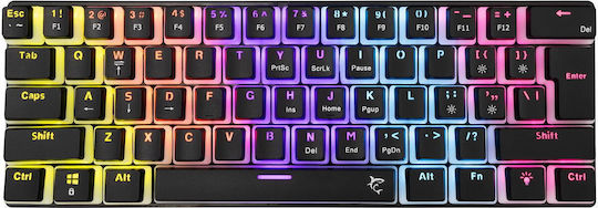 White Shark Ashiko 2 Gaming Μηχανικό Πληκτρολόγιο 60% με Outemu Blue διακόπτες και RGB φωτισμό (Αγγλικό US)