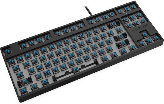 Krux Atax RGB Gaming Tastatură Mecanică Tenkeyless cu Outemu Brown comutatoare și iluminare RGB (Engleză US)
