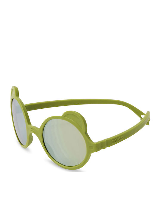 KiETLA Ourson Unbreakable Baby Sunglasses with Polarized Mirror Lens Green for 0-1 Year