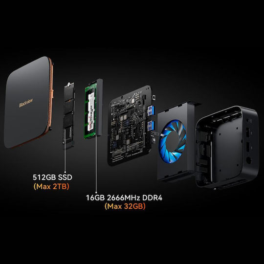 BlackView MP20 Мини PC (Ryzen 3 3300U/16GB DDR4/512GB SSD/W11 Pro)