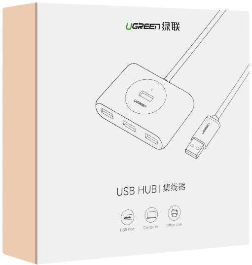 Ugreen CR113 Hub 4 Porturi USB 3.0 cu Conectare USB-A
