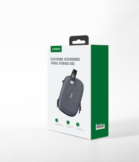 Ugreen Protective Case Hard Disk SSD Case Travel Bag 20,3 x 12,9 x 7,2 cm Gray (50903)