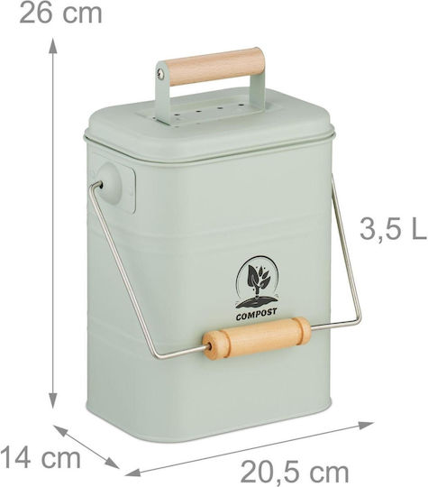 10051220_213 Compostor Metalic De Tip Închis 3.5 L