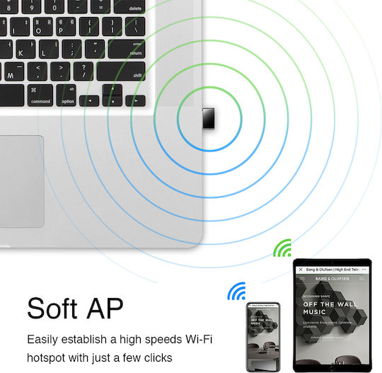 Cudy WU650 USB Netzwerkadapter mit Drahtloser Wi-Fi Verbindung 650Mbps (Netzwerkversion v1)